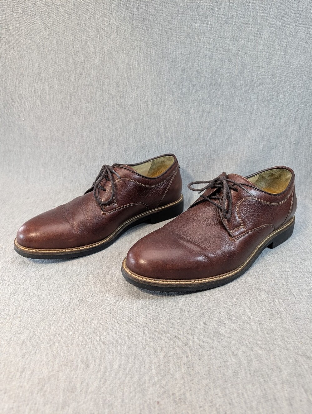 Johnston & Murphy Dress Shoes Men's 9.5W Brown Sheepskin Leather